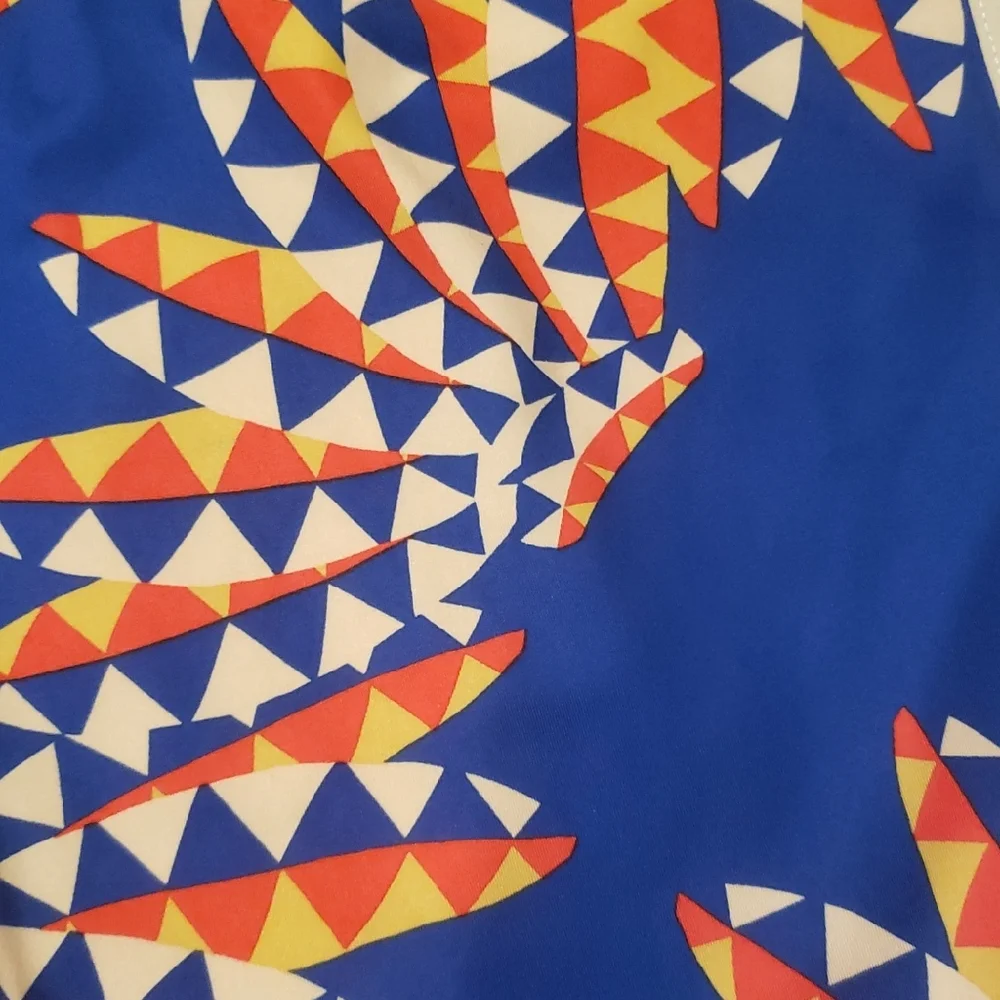 Adidas X Farm Rio Women's Psychedelic Wave Blue Leggings - Picture 7 of 11